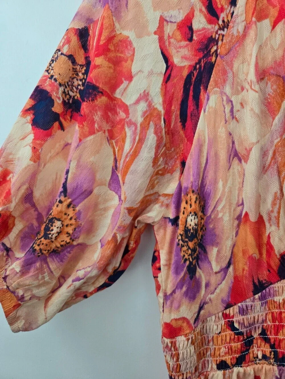 Nurture by Westbound  boho-chic botanical floral midi dress. Medium